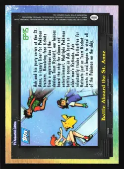Pokemon Topps TV Animation EP15 Battle Aboard the St. Anne Blue Logo - Image 2