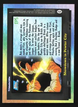 Pokemon Topps TV Animation EP5 Showdown in Pewter City Blue Logo - Image 2