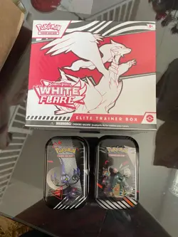 Pokemon White Flare Etb / 2 Unova Tins New Factory Sealed - Image 1