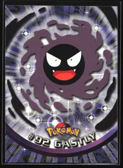 Pokemon Gastly #92 Topps TV Animation Series 2 Blue Logo - Image 1