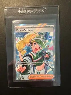 Pokemon Destined Rivals Full Art Ultra Rare EMCEES HYPE 220/182 - Image 1