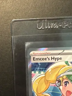 Pokemon Destined Rivals Full Art Ultra Rare EMCEES HYPE 220/182 - Image 2
