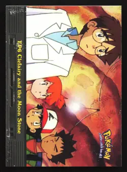 Pokemon Topps TV Animation EP6 Clefairy & the Moon Stone Blue Logo - Image 1