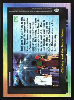 Pokemon Topps TV Animation EP6 Clefairy & the Moon Stone Blue Logo - Image 2