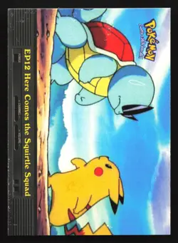 Pokemon Topps TV Animation EP12 Here Comes Squirtle Squad Blue Logo - Image 1