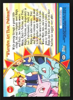 Topps TV Animation Orange Islands OR17 Wherefore Art Thou PokemonU Blue Logo - Image 2