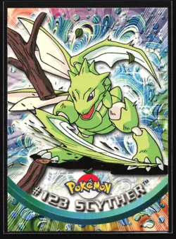Pokemon Scyther #123 Topps TV Animation Series 2 Blue Logo - Image 1