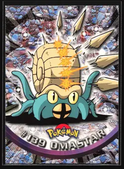 Pokemon Omastar #139 Topps TV Animation Series 2 Blue Logo - Image 1
