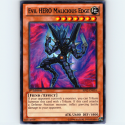Yugioh Evil Hero Malicious Edge BP02-EN054 1st Edition Black Foil Rare - NM 💎 - Image 1