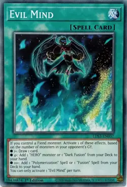 LDS3-EN037 EVIL MIND COMMON 1ST EDITION YuGiOh CARD - Image 1