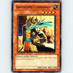 Yugioh Gravekeeper's Commandant SDMA-EN017 1st Edition Common - VLP-NM 💎 - Image 1