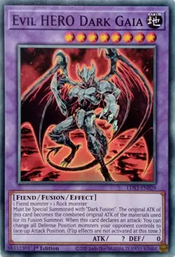 LDS3-EN029 EVIL HERO DARK GAIA COMMON 1ST EDITION YuGiOh CARD - Image 1