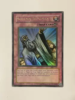 Solemn Judgment - MRD-127 - Ultra Rare Unlimited LP FADED ERROR MISPRINT Yugioh - Image 1