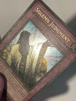 Solemn Judgment - MRD-127 - Ultra Rare Unlimited LP FADED ERROR MISPRINT Yugioh - Image 2