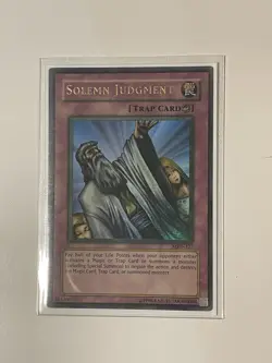 Solemn Judgment - MRD-127 - Ultra Rare Unlimited LP FADED ERROR MISPRINT Yugioh - Image 4