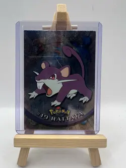 Rattata #19 Topps TV Animation Edition Blue Label Holo Pokemon Card - LP/MP - Image 1