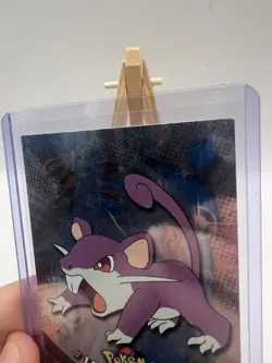 Rattata #19 Topps TV Animation Edition Blue Label Holo Pokemon Card - LP/MP - Image 3