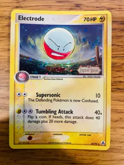 LP! Electrode Swirl (32/92) EX Legend Maker Stamped Reverse Holo Pokemon Card! - Image 1