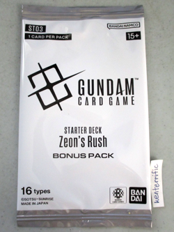 Zeon's Rush Bonus Pack Gundam Card Game Starter Deck ST03 English - Image 1