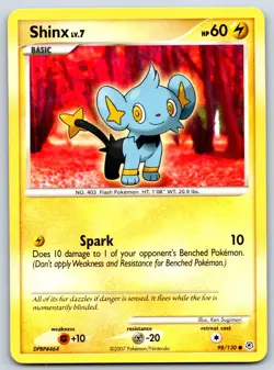 Shinx - Diamond and Pearl 98/130 Pokemon Card MP - Image 1