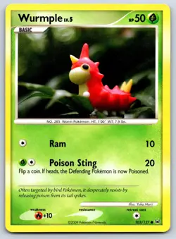 Wurmple - Platinum 103/127 Yuka Morii Pokemon Card MP - Image 1