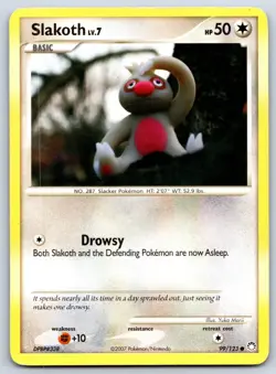 Slakoth - Mysterious Treasures 99/123 Yuka Morii Pokemon Card MP - Image 1