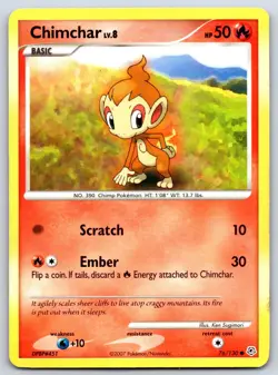 Chimchar - Diamond and Pearl 76/130 Pokemon Card MP - Image 1