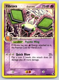 Vibrava (Delta Species) Dragon Frontiers 24/101 Tomokazu Komiya Pokemon Card MP - Image 1