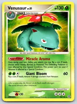 Venusaur (Secret Wonders) - Deck Exclusives 020/132 Pokemon Card MP - Image 1