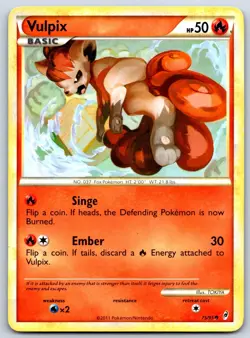Vulpix - Call of Legends 75/95 Pokemon Card MP - Image 1