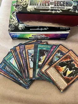 yugioh 50 card lot Battles Of Legend Crystal Revenge Holographic Konami Starter - Image 1