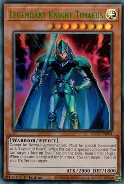 DLCS-EN001 LEGENDARY KNIGHT TIMAEUS GREEN ULTRA RARE 1ST EDITION YuGiOh CARD - Image 1