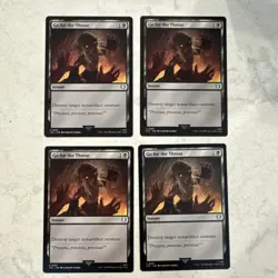 Magic the Gathering MTG Go for The Throat LOTR Play Set Of 4 Cards - Image 1