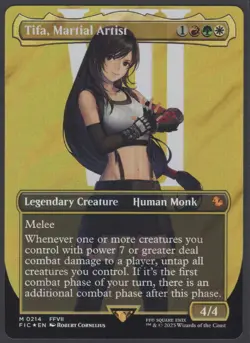 MTG Final Fantasy Tifa, Martial Artist (Borderless) (Surge Foil) #214 Mythic - Image 1