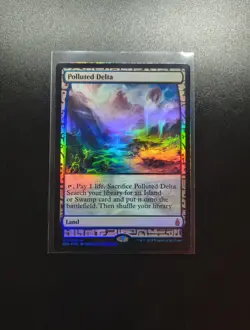 Polluted Delta Zendikar Expeditions Foil MTG Magic The Gathering EDH Fetchland - Image 1