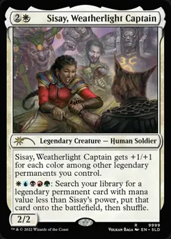 Light Play, English MTG Foil Sisay, Weatherlight Captain (9999) - Foil Secret La - Image 1