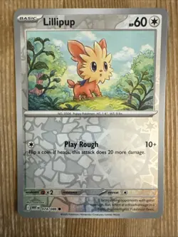 Lillipup 074/086 Pokemon Common Reverse Holo SV: White Flare Card NM - Image 1