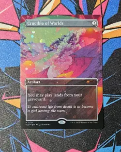 Crucible Of Worlds NM Galaxy Foil MTG Secret Lair Unplayed Magic The Gathering - Image 1