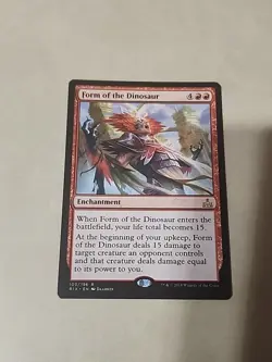 MTG Form of the Dinosaur - Rare Enchantment - RIX 103/196 Rivals of Ixalan - Image 1