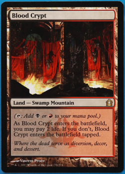 Blood Crypt Return to Ravnica NM Land Rare MAGIC MTG CARD (ID# 499030) ABUGames - Image 1