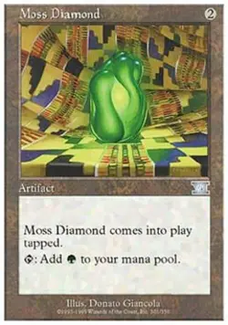 Moss Diamond - Medium Play MTG Classic 6th Edition - Image 1