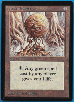 Wooden Sphere Beta NM Artifact Uncommon MAGIC MTG CARD (ID# 498976) ABUGames - Image 1