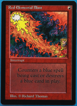 Red Elemental Blast Beta NM Red Common MAGIC MTG CARD (ID# 498974) ABUGames - Image 1