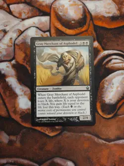 NM Gray Merchant of Asphodel Theros MTG Magic the Gathering 1st Edition - Image 1