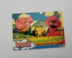 Pokemon Topps Pikachu's Vacation 49 Rest and Relaxation at Last 1998 Black Logo - Image 1