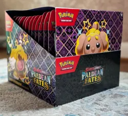 Pokemon TCG Paldean Fates Tech Sticker Collection Display - 12 Blisters 36 Packs - Image 1