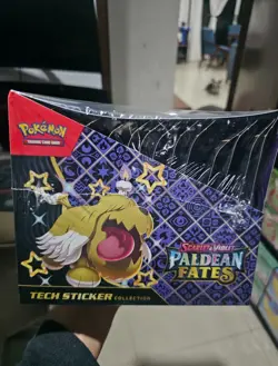 Pokemon TCG Paldean Fates Tech Sticker Collection Display - 12 Blisters 36 Packs - Image 4
