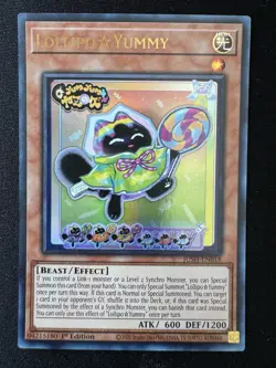 YUGIOH LOLLIPOP YUMMY ULTRA RARE 1ST NEAR MINT JUSH-EN018 - Image 1