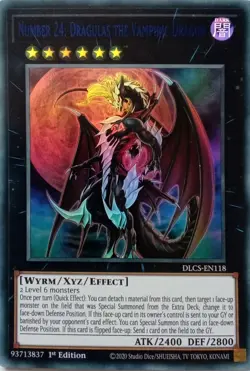 DLCS-EN118 NUMBER 24: DRAGULAS THE VAMPIRIC DRAGON BLUE ULTRA RARE 1ST ED YuGiOh - Image 1