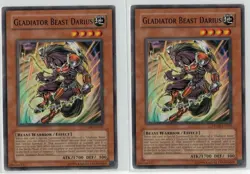 YuGiOh 2x Gladiator Beast Darius PTDN-EN031 Unlimited Lightly Played - Image 1